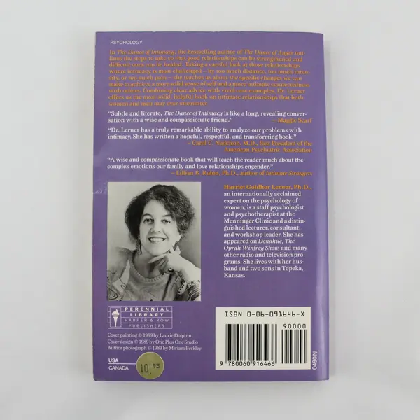 Vintage The Dance of Intimacy A Woman's Guide Harriet Goldhor Lerner 1990 PB 
