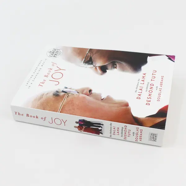 The Book of Joy Lasting Happiness Dalai Lama Desmond Tutu Large Print 2016 PB