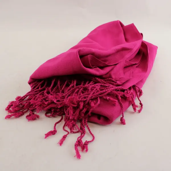 Cejon Magenta Pink Fringe Scarf 22"x78"