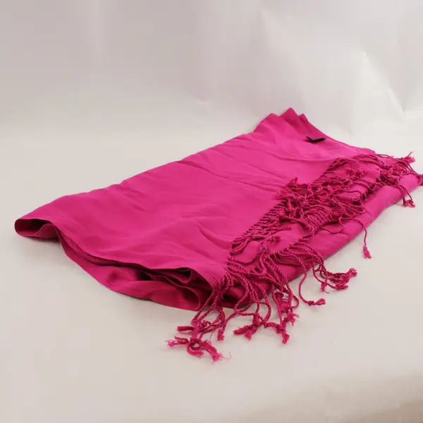 Cejon Magenta Pink Fringe Scarf 22"x78"