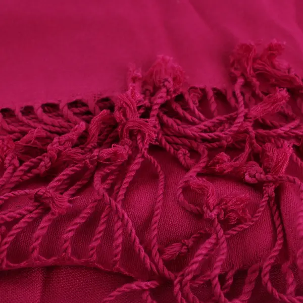 Cejon Magenta Pink Fringe Scarf 22"x78"