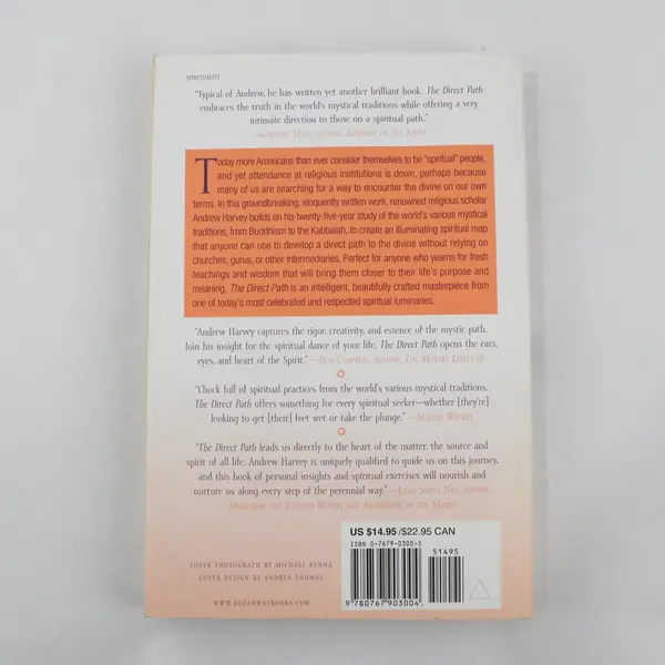 Andrew Harvey The Direct Path: Personal Journey to Divine 2001 Paperback