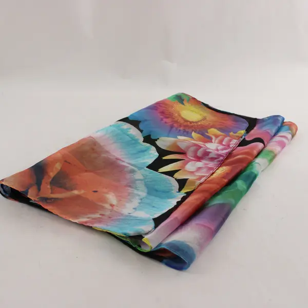 Lot of 5 Colorful Lightweight Scarves Mixed Styles FLAWED