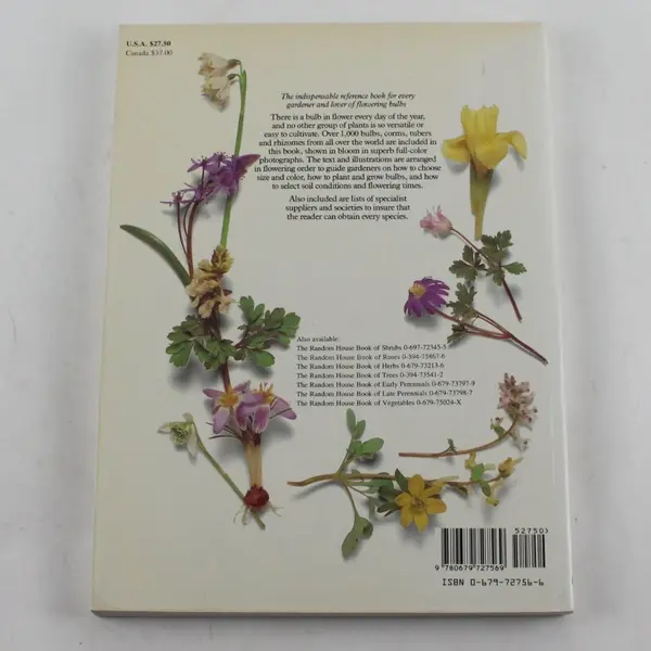 VTG The Random House Book of Bulbs Martyn Rix Roger Phillips 1989 Paperback Good