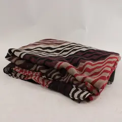 Sheer Pink Brown Purple Chevron Lightweight Scarf 33"x75"
