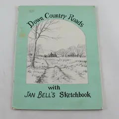 Vintage Down Country Roads with Jan Bell’s Sketchbook 1982 Paperback 