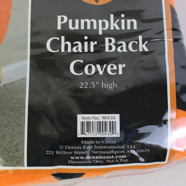 Season of the Witch Pumpkin Chair Back Covers Set of 2 22.5"