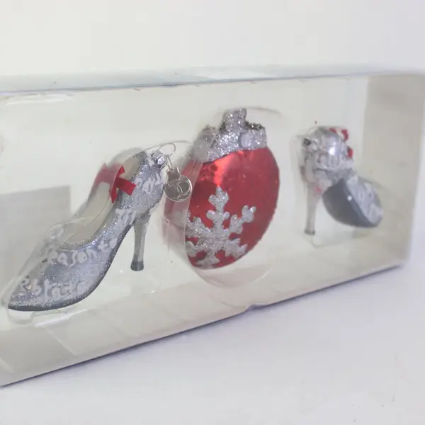 Department 56 Tiny Trimmings Mini Glass Ornaments Set of 3 51023