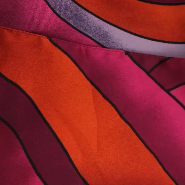 Vibrant Purple and Orange Print Lightweight Scarf 13"x62"