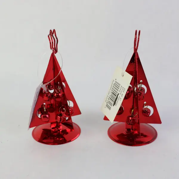 Set of 2 Kohl's Sugar Plum Suite Photo Holders Red Christmas Trees