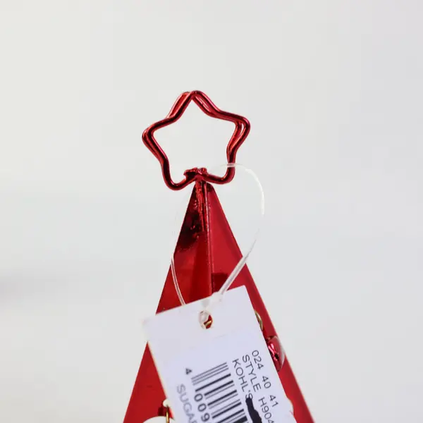 Set of 2 Kohl's Sugar Plum Suite Photo Holders Red Christmas Trees