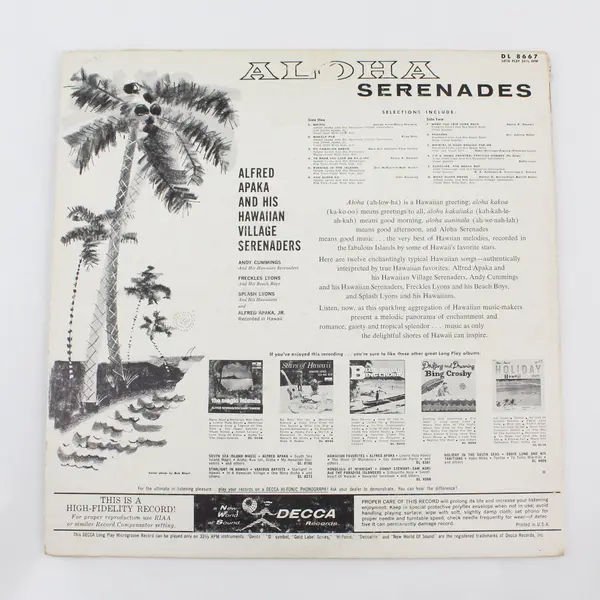 Aloha Serenades 12" Vinyl Record