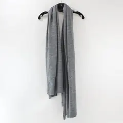 A New Day Solid Gray Acrylic Shawl Wrap One Size