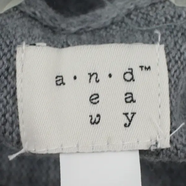 A New Day Solid Gray Acrylic Shawl Wrap One Size