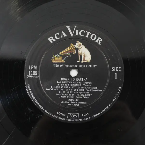 Eartha Kitt Down To Eartha LPM 1109 12" Vinyl LP RCA Victor