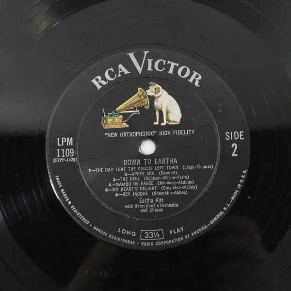 Eartha Kitt Down To Eartha LPM 1109 12" Vinyl LP RCA Victor