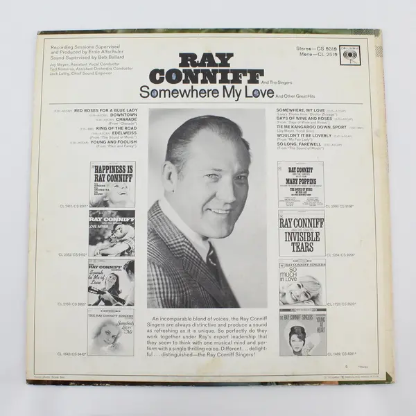 Ray Conniff And The Singers Somewhere My Love 12" CS9319 Vinyl Record 