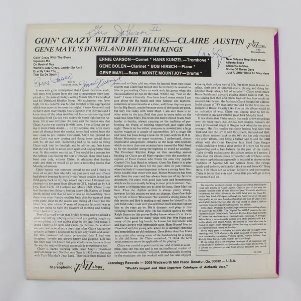 Goin' Crazy with the Blues Claire Austin Gene Mayl's Dixieland Rhythm Kings Jazz