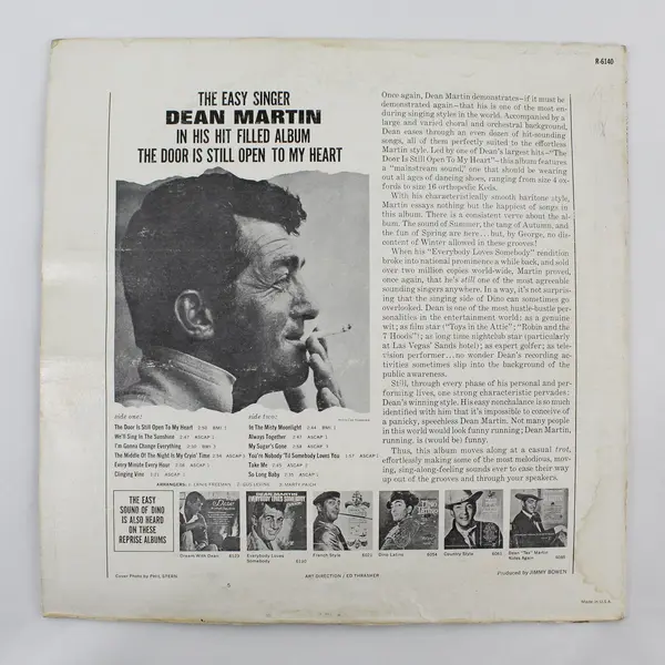 Dean Martin The Door Is Still Open to My Heart 12" Vinyl Record