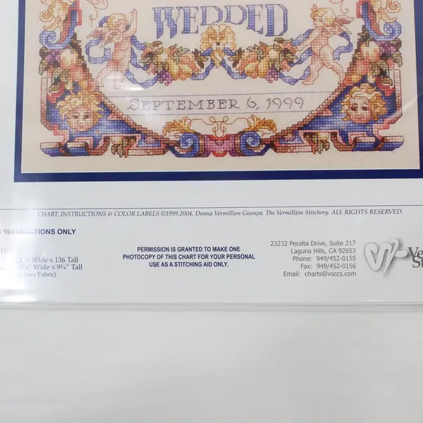 Joy & Love Wedding Sampler by Donna V Giampa Counted Cross Stitch Pattern 2004
