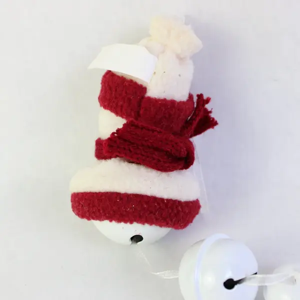 Lot of 5 Jingle Bell Holiday Ornaments Santa Snowman