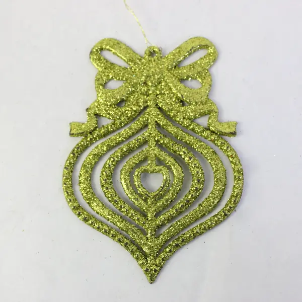 Lot of 19 Gold Green Glitter Christmas Ornaments Merry Christmas Snowman