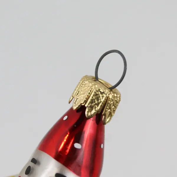 Vintage Nostalgic Hand Painted Clown Mercury Glass Ornament 3.5" Long