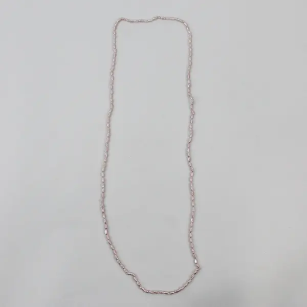 Pale Pink Freshwater Biwa Pearl Necklace 17"