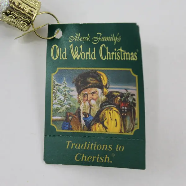 Merck Family's Old World Christmas Snowman Ice Cream Cone Ornament 4.5" W/Tag