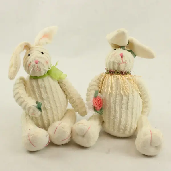 Lot of 2 Plush Easter Bunny Stuffed Animals