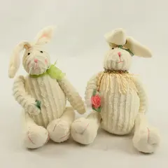 Lot of 2 Plush Easter Bunny Stuffed Animals