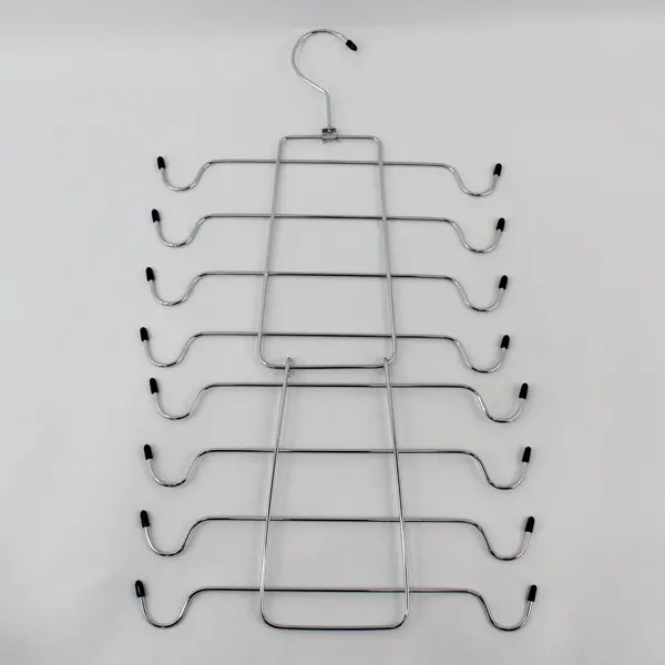 Lot of 2 Stainless Steel 8-Tier Folding Clothes Hangers
