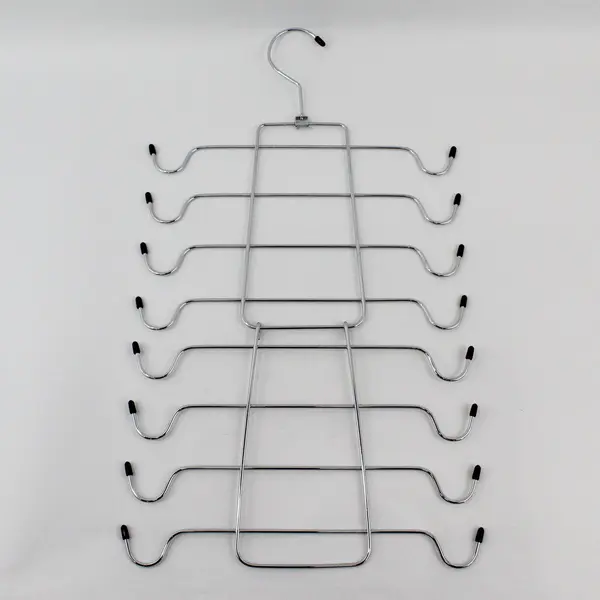 Lot of 2 Stainless Steel 8-Tier Folding Clothes Hangers