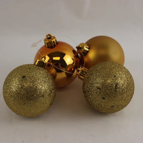 Lot of 61 Silver and Gold Bauble Christmas Ornaments