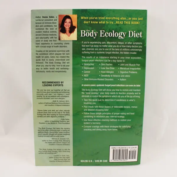 The Body Ecology Diet Book 8th Edition Softcover by Donna Gates & Linda Schatz