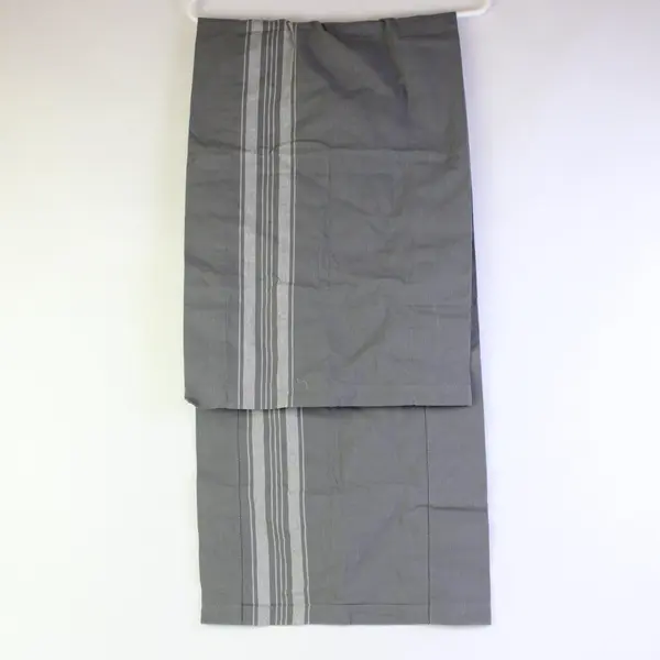 Threshold Gray Striped Cotton Valance 25x15