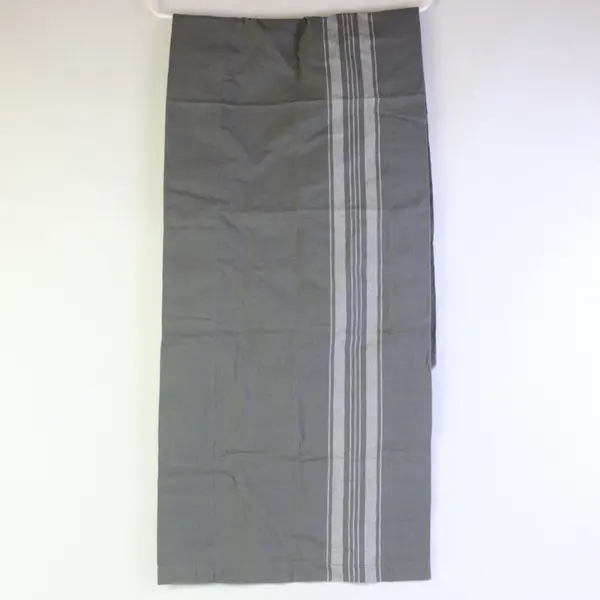 Threshold Gray Striped Cotton Valance 25x15