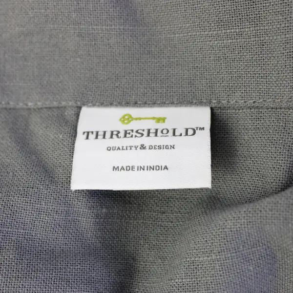 Threshold Gray Striped Cotton Valance 25x15