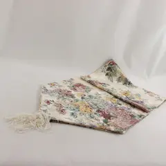 Floral Jacquard Tapestry Table Runner Cottagecore Shabby Chic 66x14