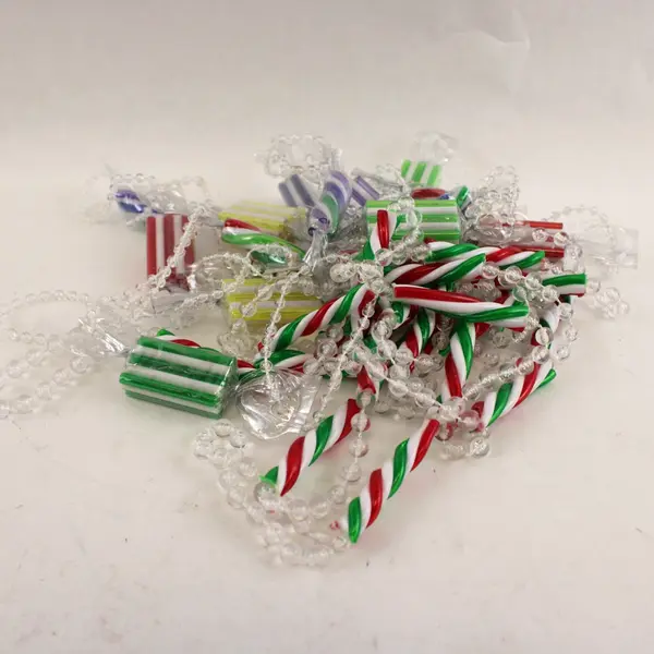 Lot of 2 Vintage Candy Christmas Tree Garlands 7ft Each