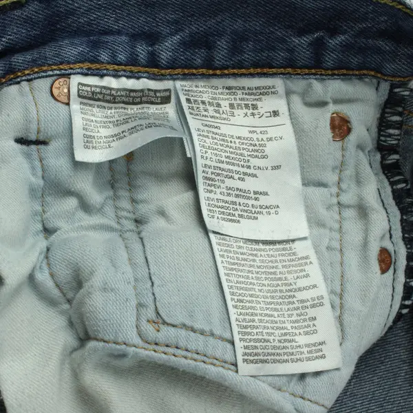 Levi's 501 Men's W36 L34 Blue Straight Leg Button Fly Denim Jeans 31 Inseam