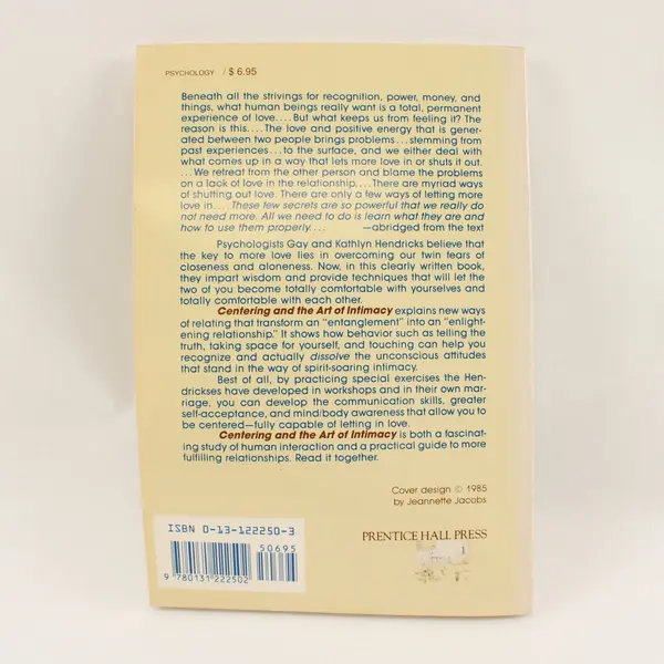 Centering & the Art of Intimacy SC Book 1987, Gay & Kathlyn Hendricks  