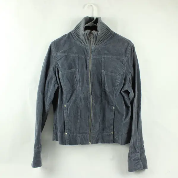 Sonoma Women's L Gray 100% Cotton Corduroy Full Zip Jacket