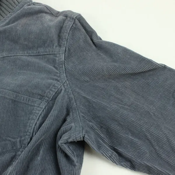 Sonoma Women's L Gray 100% Cotton Corduroy Full Zip Jacket