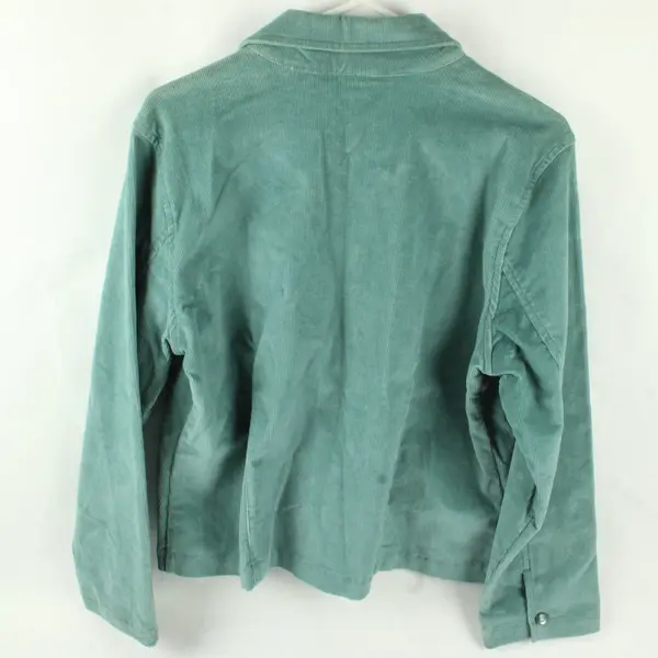 Dressbarn Women's M Teal Corduroy Button Up Blazer Jacket