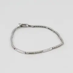 Nadri Clear Rhinestones Silver-Tone Hinge Bracelet 7.5"