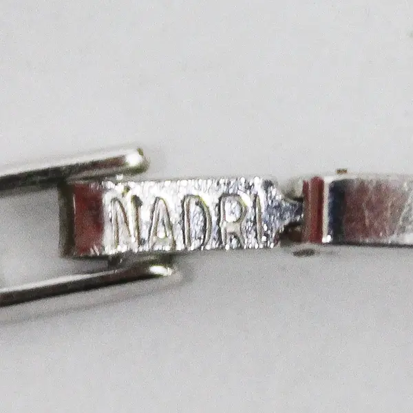 Nadri Clear Rhinestones Silver-Tone Hinge Bracelet 7.5"