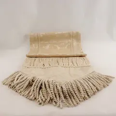 Champagne Damask Jacquard Table Runner Floral Diamond Pattern 66x13