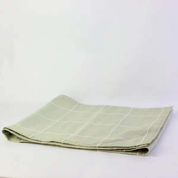 Sage Green Farmhouse Table Runner White Grid Check 72x13.5