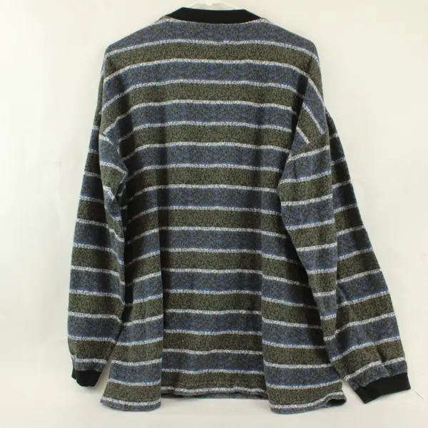 Vtg 90's City Streets Men's XL Multicolor Striped 100% Cotton Long Sleeve Shirt
